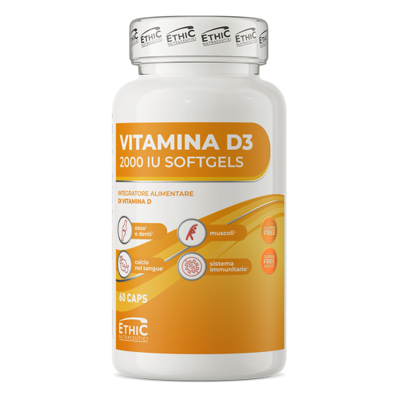 EthicSport Vitamina D3 2000 IU Softgels 60 cps